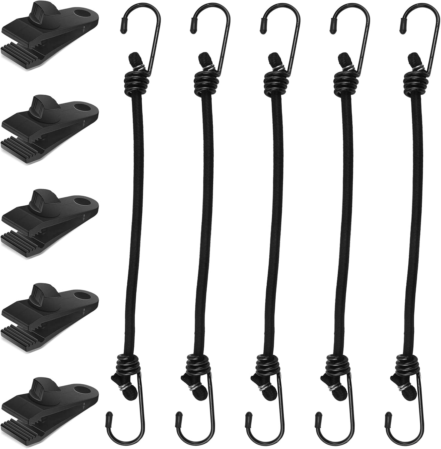 Vashly 20 Pack Bungee Cords with Hooks and Tarp Morocco | Ubuy