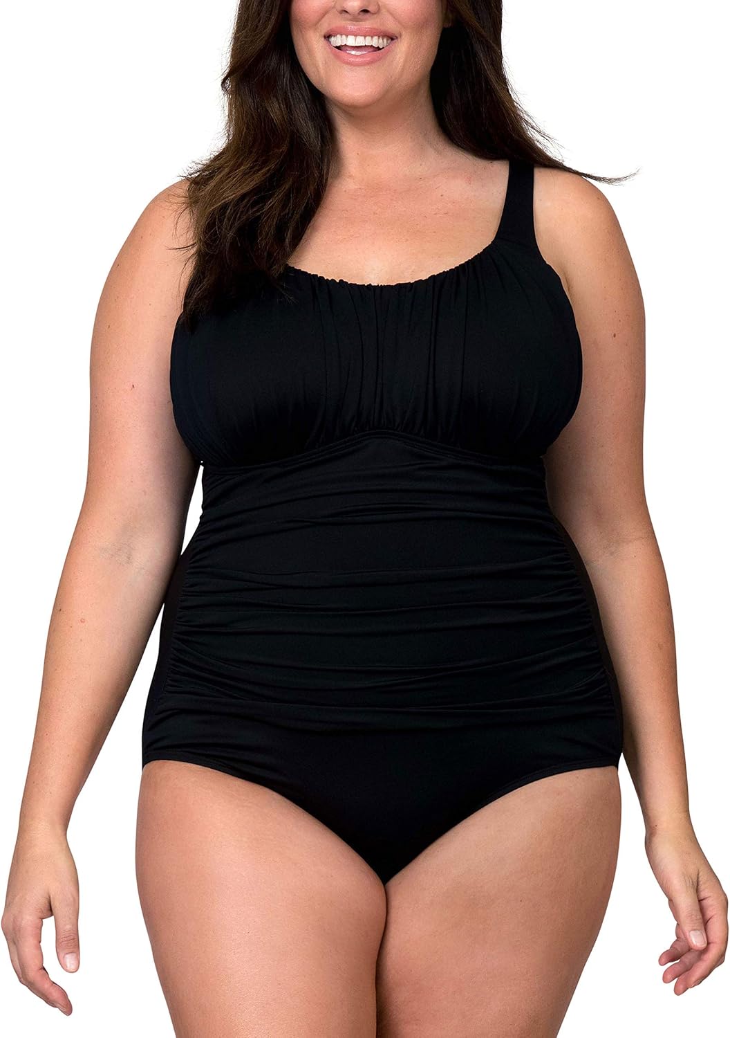 Buy Sable Des Caraibes Ruches Plus Maillots De Bain Taille Pour Les Femmes Sinueuses Dimensionnement Maillot De Bain Une Piece Avec Controle Du Ventre Online In Morocco B079y7c996